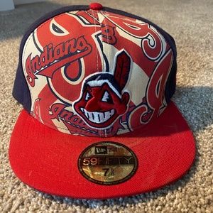 2 Cleveland New Era 7 5/8 fitted baseball hat  Stickers still attached .